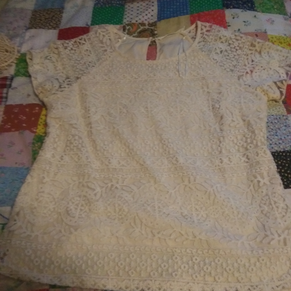 Lined short sleeve blouse